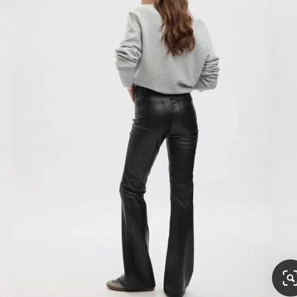 GAP High Rise Vegan Leather 70’s flare pants size 16 - Picture 4 of 10